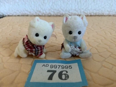 Sylvanian families calico critters   beautiful mcwalkies highland terrier twins - Image 1 of 4