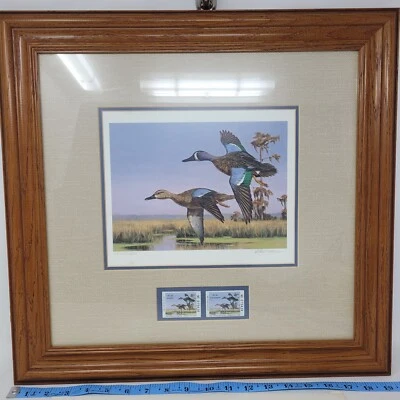 1989 Louisiana Waterfowl Duck Stamp Print First of State Lim Edit Hand Signed - Image 1 of 4
