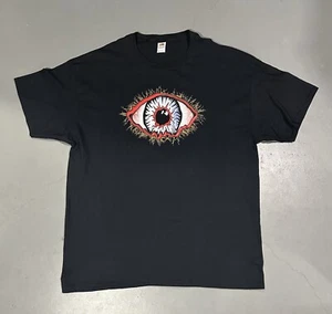 Custom ~ 👁️ ~ Eyeball ~ T-Shirt ~ Black ~ Trippy ~ Skater ~ Punk ~ multi-sizes - Picture 1 of 5