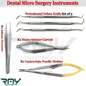 Dental Periodontal Orban Knife Micro Surgery Kit Surgical Needle Holder Forceps - Picture 1 of 5