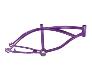 NEW! ORIGINAL 16" STEEL LOWRIDER BICYCLE FRAME METALLIC IN 5 COLORS. - Picture 1 of 7