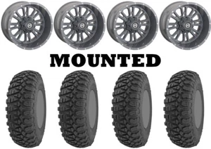 Kit 4 GBC Kanati Terra Master Tires 32x10-14 on Moose 399X Gray Wheels POL - Picture 1 of 5