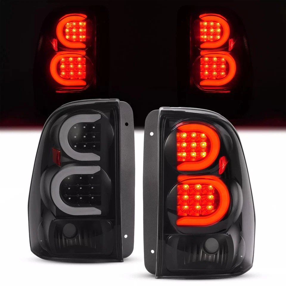 LED Tube Tail Lights Black Smoke For Chevy Trailblazer Trail Blazer 2002-2009 - Image 1 of 4