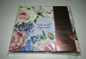 MAKE EACH DAY COUNT ROSE FLORAL WEEKLY ORGANIZER STATIONERY CALENDAR MEMO BOOK - Picture 1 of 5