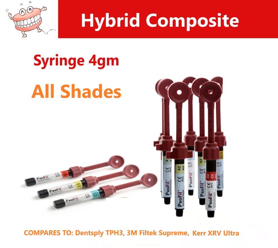 Dental Silmet ProFil Micro Hybrid Composite Restorative All Shades - Syringe 4g.