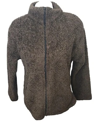 Jaqueta de lã feminina Black Diamond M bolsos com zíper completo vintage EUA Polartec - Imagem 1 de 4