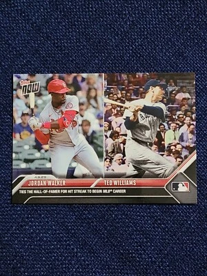2023 Topps Now #87 Jordan Walker Ties Ted Williams With 12 Game hit streak RC - Image 1 of 2