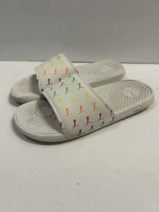 PUMA Cool Cat Slide Women's Sandal Rainbow Size US 6 - White - Picture 1 of 6