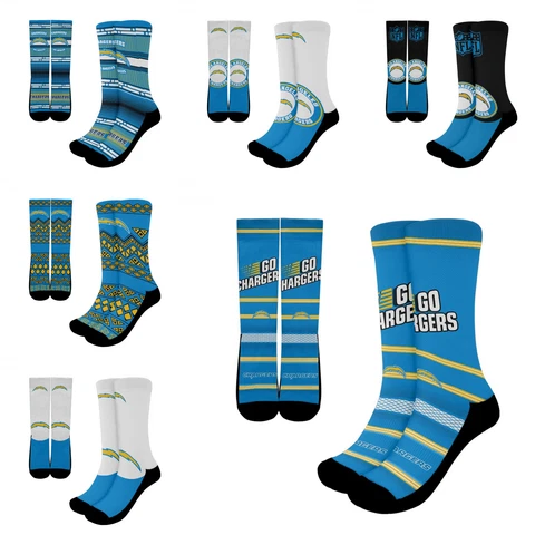 Los Angeles Chargers Unisex Crew Socks Sports Socks Above Ankle One Pair Gift Cover