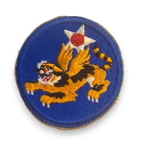 Vintage WWII 14th USAAF US Air Force Flying Tigers Embroidered Arm Patch - Picture 1 of 2