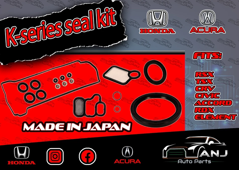 KIT DE SELLOS HONDA / ACURA SERIE K *HECHO EN JAPÓN* Foto 1 de 2