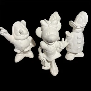 Disney Ceramic Figurines Unpainted Set Of 4 - Picture 1 of 9