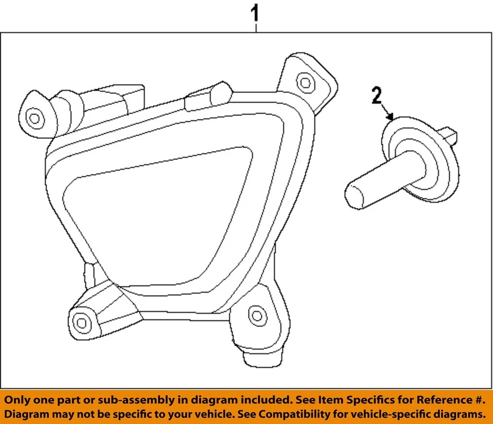 KIA OEM 12-21 Cadenza Lámparas Delanteras Faros Antiniebla-Bombilla Lámpara Antiniebla 1864935009L Foto 1 de 1