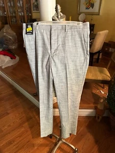 MURANO ALEX Pantalone elegante uomo slim fit piatto davanti grigio. look tessuto 34"x29" nuovo con etichetta 79€ - Foto 1 di 6