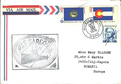 USA  1976 USS SARGO Submarine Special cancell. - Image 1 of 2