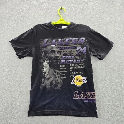 Camisa masculina Los Angeles Lakers M preta estampa gráfica majestosa Kobe Bryant Sports - Imagem 1 de 4