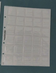 1 INSERTO PAGINE FOGLI PER ALBUM RACCOGLITORE PORTA MONETE A 30 TASCHE SPAZI - Foto 1 di 4