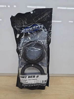 Jconcepts Dirt Web 2 silver Compound Tires Fits 1/8th Buggy Wheel 410501-06 - Image 1 of 4