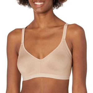 Blissful Benefits Wireless Lightly Lined Bra with Seamless Stretch, Toasted A... - Picture 1 of 3