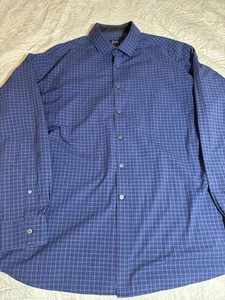 Jos A Bank Traveler Travel Tech Tailored Fit blau kariert Herren XL - Bild 1 von 10