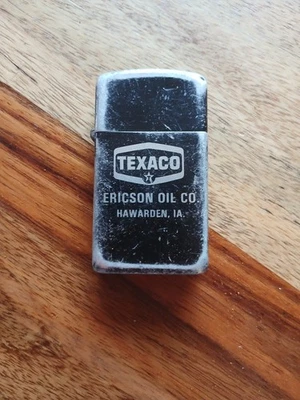 Texaco Ericson Oil Co Hawarden IA Encendedor de Parque con Tapa Abatible Murfreesboro TN De Colección Foto 1 de 4