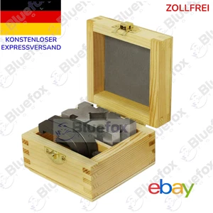 Prismen-Paar mit Spannbügeln, je 40 x 32 x 32 mm Ingenieure V-Blöcke Holzkiste - Picture 1 of 6