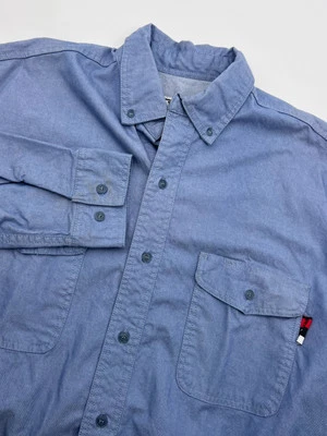 Camisa Walls FR Para Hombres XL Resistente al Fuego Ropa de Trabajo Abotonada Azul Manga Larga Foto 1 de 4
