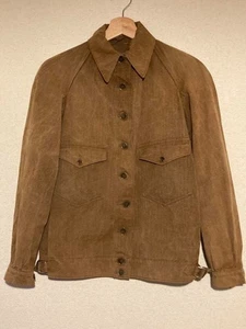 Cyclist Jacket Button Closure Brown 1940s German Made Vintage Rare Good - Picture 1 of 7