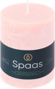 Spaas Rustic Pillar Candle 70/95 mm 35h, Light Pink - Picture 1 of 4