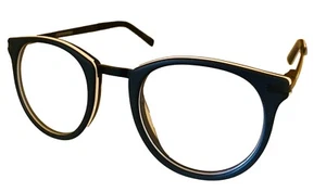 Converse Ophthalmic Men Eyeglass Round Plastic Frame Q310. Black 46mm - Picture 1 of 8