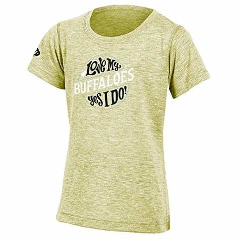NCAA Colorado Buffaloes Youth Girls Fashion Fit Short sleeve, Large, Gold Hea Cover
