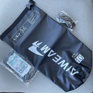 BRAND NEW 10L Waterproof Dry Bag With iPhone Bag Sailing Boating Rafting Black - Picture 1 of 11