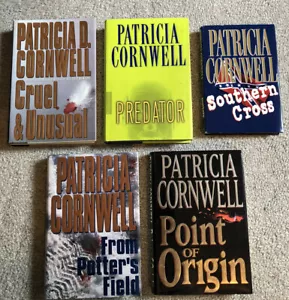Patricia Cornwell Lot of 5 Hardback Books/Novels Excellent condition - Imagen 1 de 3