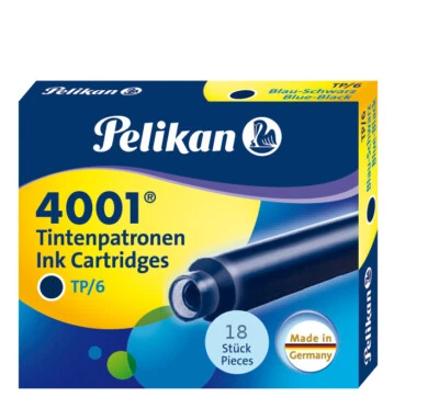 HERLITZ 18 Pelikan Tintenpatronen 4001® / Füllerpatronen / Farbe: blau-schwarz