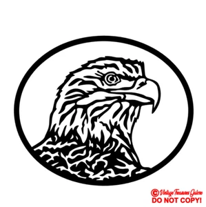 BALD EAGLE Vinyl Decal Sticker Car Window Wall Bumper BIRD UNITED STATES AMERICA - Picture 1 of 3