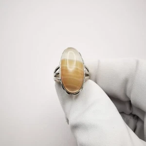 Hermoso Anillo Vintage Piedra Ágata Plata de Ley 925 Joyería Ucraniana - Imagen 1 de 9