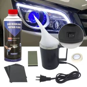 500ML Kit Lucidatura Fari Rinnova Ripristina Elimina Graffi Fanali Blu Polimero - Foto 1 di 13