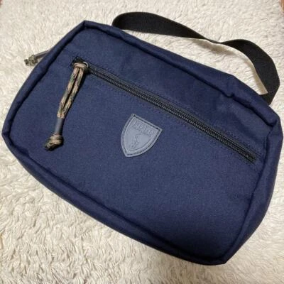 Polo Ralph Lauren Canvas Hanging Travel Case Navy Signature Logo Classic Plaid S - Image 1 of 4
