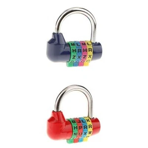 2 Pieces 4 Letter Combination Lock Password Sturdy  Padlock for Home, Gate, - Picture 1 of 12