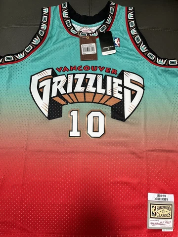 New Mitchell & Ness Vancouver Grizzlies SZ XL Mike Bibby Men’s Swingman  Jersey Cover