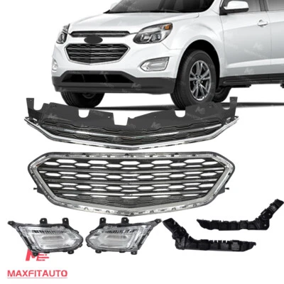 Fits 2016-2017 Chevrolet Equinox L LT LS Front Grille & Foglights Brackets 6PCS — 第 1/4 张图片