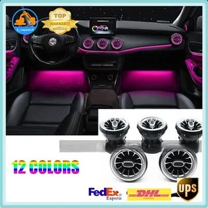 5X LED Air Vent Ambient Light Interior 12 Color For Mercedes Benz W176 W117 X156 - Picture 1 of 11