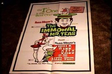 IMMORAL MR TEAS / WILD GALS OF NAKED WEST COMBO ORIG MOVIE POSTER '65 RUSS MEYER
