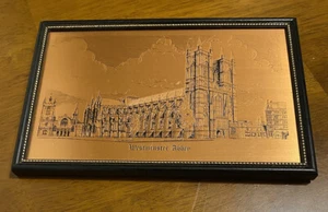 Vintage Copper Craft Copper Etching Westminister Abbey 8.5 x 5.5 Inches - Picture 1 of 5