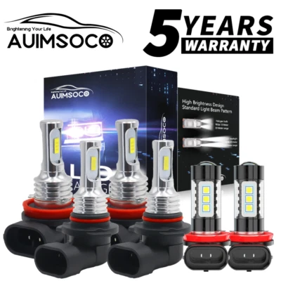 For Toyota Camry 2007-2014 Combo LED Headlight High Low Beam + Fog Light Bulbs - Image 1 of 4