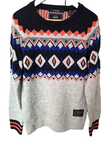 Scotch & Soda Sweater MEDIUM Wool Blend Sweater Amsterdam Blauw Couture - Picture 1 of 5