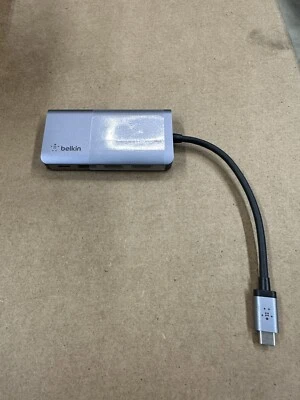 Belkin CONNECT USB-C 4-in-1 Multiport Adapter - Gray (AVC006BTSGY) - Image 1 of 4