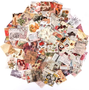 HOMICO 400Pcs Vintage DIY Junk Journal Paper, Scrapbooking, Retro Craft Supplies - Picture 1 of 7