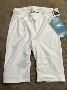 Men's Jock Wrestling Shiny Spandex Tights Compression Shorts White Medium - Picture 1 of 1