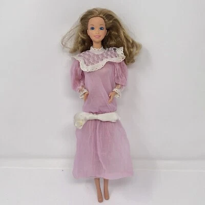 Barbie The Heart Family Mom Brown Hair Doll 1984 Vtg Mattel Original Pink Dress - Image 1 of 4